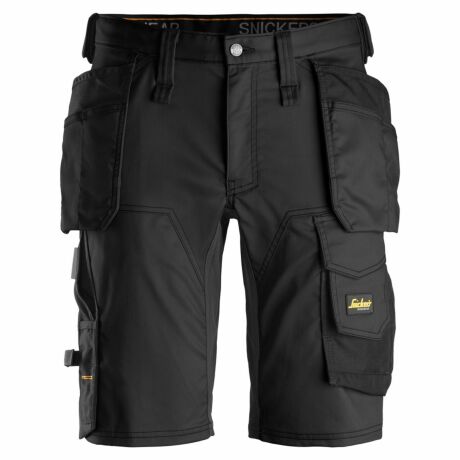 Snickers Workwear Spodnie Krótkie Stretch z Workami Kieszeniowymi AllroundWork 6141 Czarne 48 Wyprzedaż