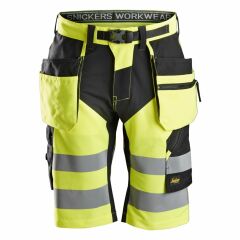 Spodnie Robocze Krótkie Odblaskowe Snickers Workwear 6933 FlexiWork+ EN 20471/1 - Kolor 6604