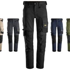 Spodnie Robocze Długie Stretch Snickers Workwear 6341 AllroundWork - Kolor Czarny - 0404