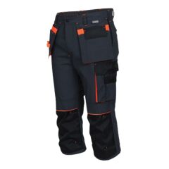 Spodnie Robocze Piratki Sara Workwear Posejdon - Kolor Grafitowy/Pomarańczowy