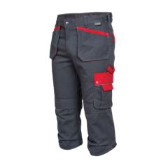 Spodnie Robocze Piratki Sara Workwear Sternik - Kolor Szary/Czerwony
