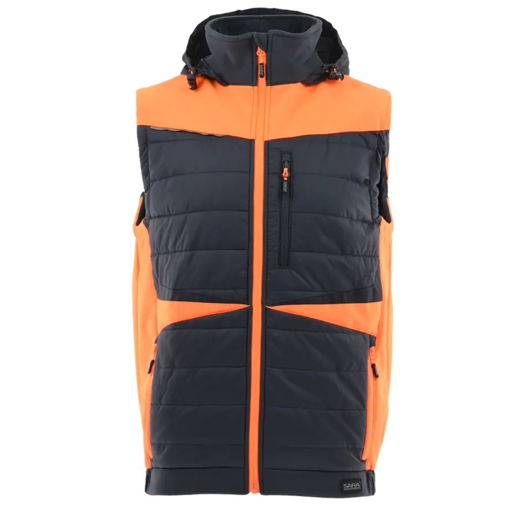 SARA COMFORT PLUS GRAFITOWY POMARAŃCZOWY HIVIS KAMIZELKA ROBOCZA KRIS BHP