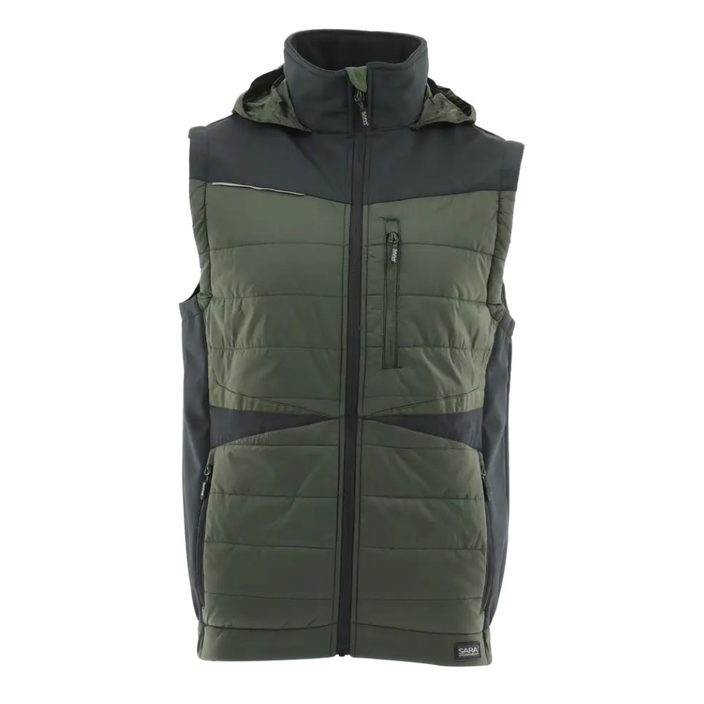 SARA COMFORT PLUS OLIWKOWY CZARNY KAMIZELKA ROBOCZA KRIS BHP