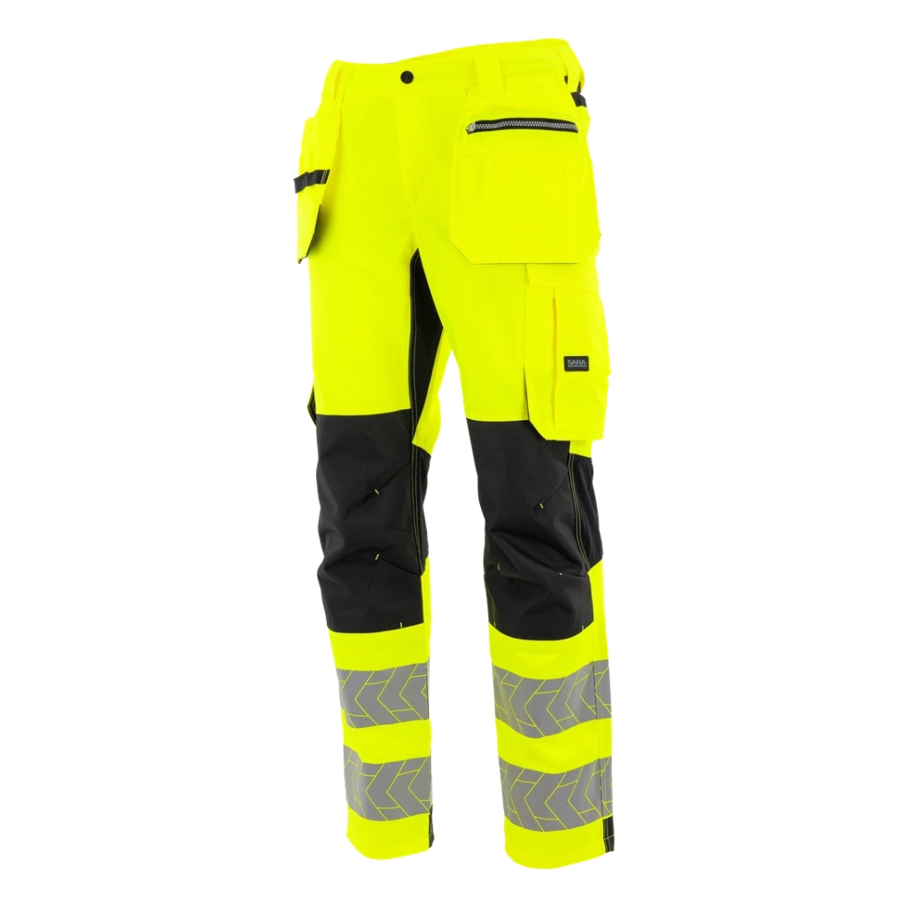 SARA MONTER HI VIS ŻÓŁTY CZARNY SPODNIE ROBOCZE KRIS BHP SARA MONTER HI VIS ŻÓŁTY CZARNY SPODNIE ROBOCZE KRIS BHP