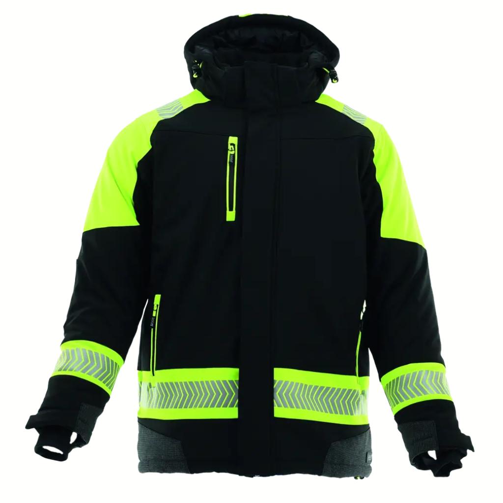 SARA COMFORT NEO WINTER CZARNY ŻÓŁTY HIVIS KURTKA ROBOCZA KRIS BHP
