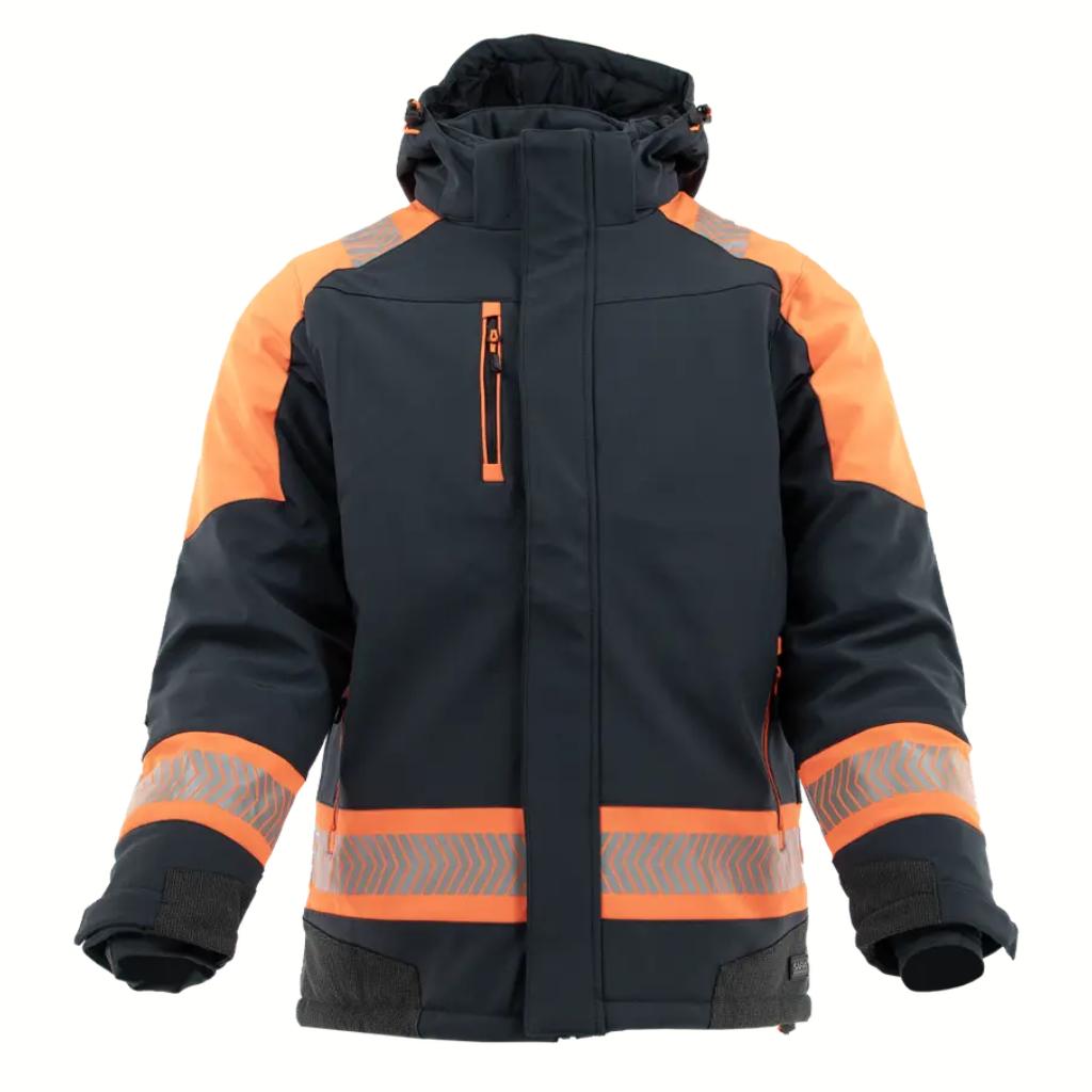 SARA COMFORT NEO WINTER GRAFITOWY POMARAŃCZOWY HIVIS KURTKA ROBOCZA KRIS BHP